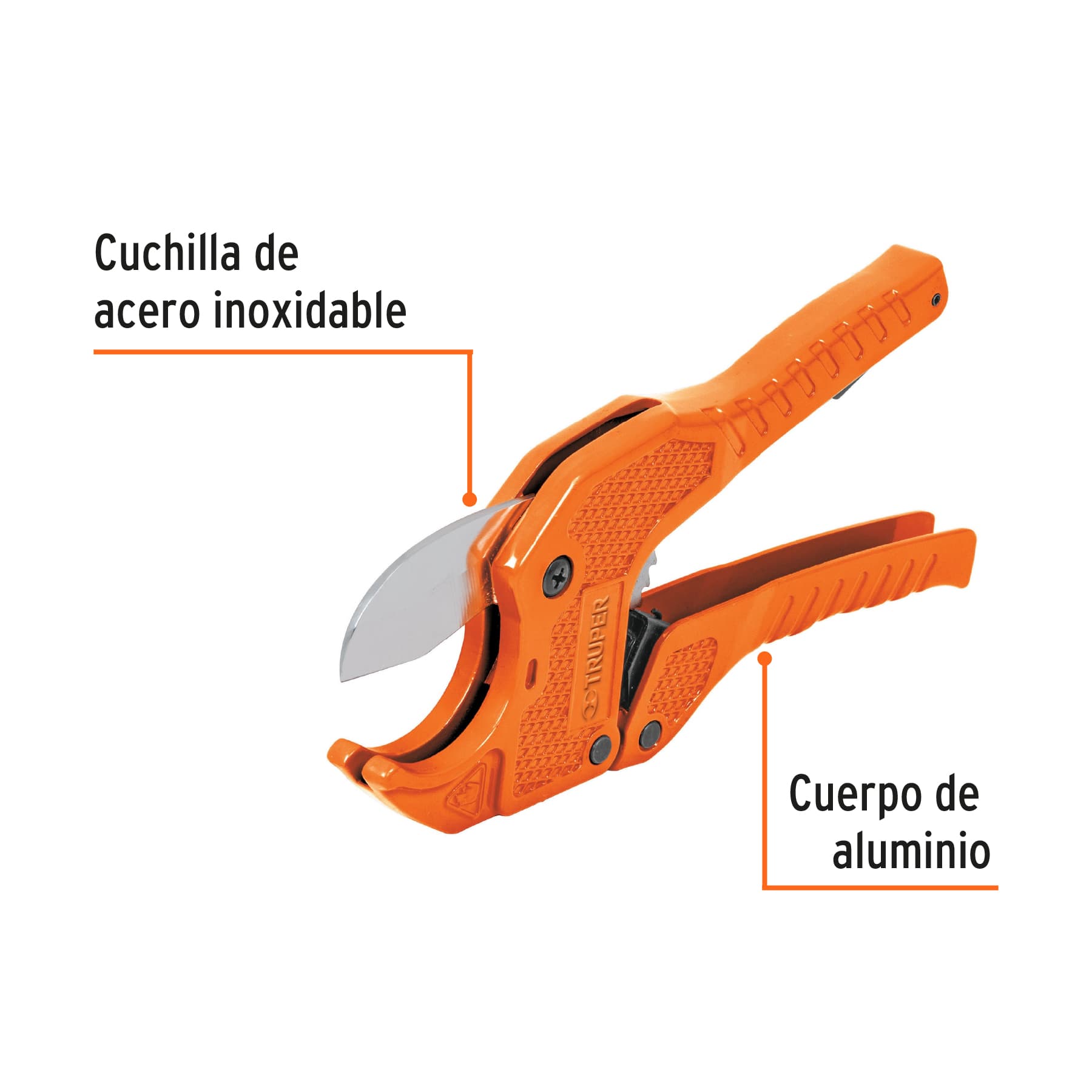 Cortador de tubo plástico, corte 1-5/8"